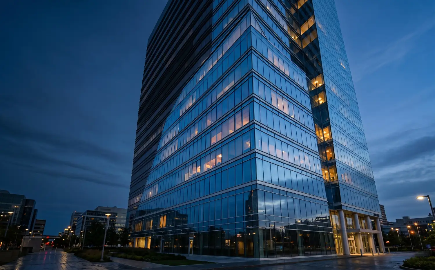 Glass office building